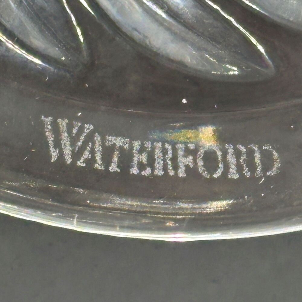 Waterford Jose Perez Signed Crystal Candleholders Liam Made Ireland Elegant - Picture 4 of 8